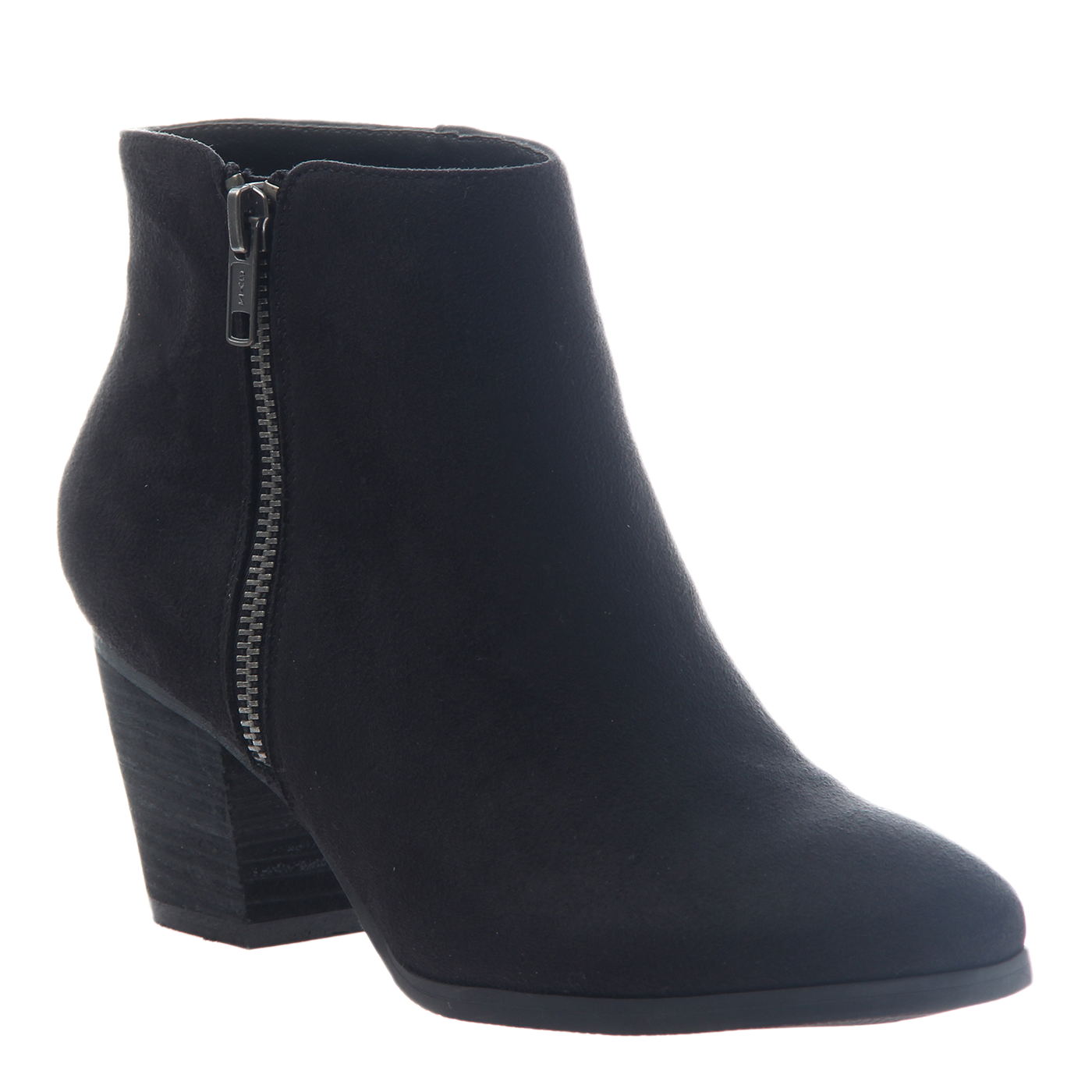 black ankle boots with zip