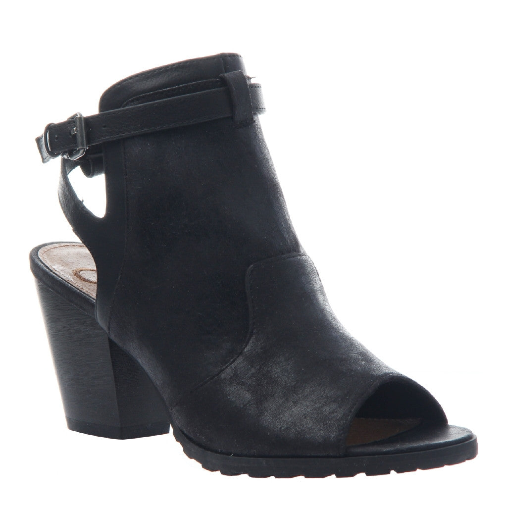 womens black open toe booties