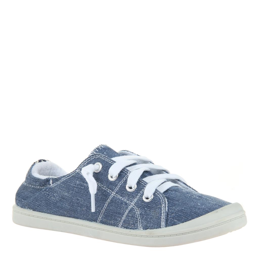 women's blue denim sneakers