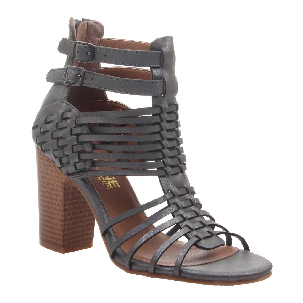 Kween in Dark Grey Heeled Sandals 