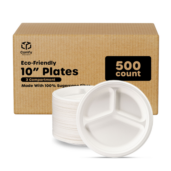 Medline Eco-Friendly Paper Plates 500/Case