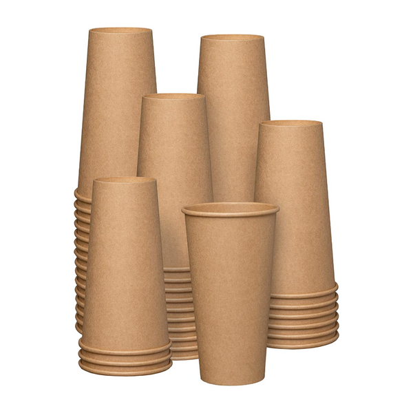 Comfy Package [300 Pack] 12 oz. Kraft Paper Hot Coffee Cups - Unbleach –  cmjdc