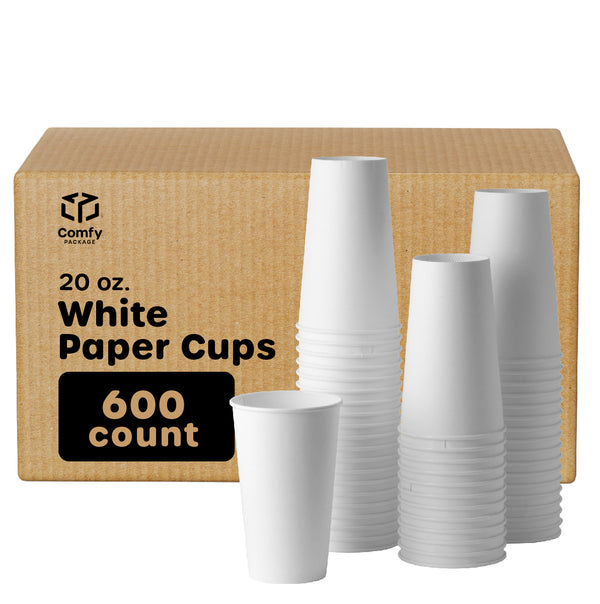 Comfy Package 6 Oz White Paper Cups Disposable Coffee Cups