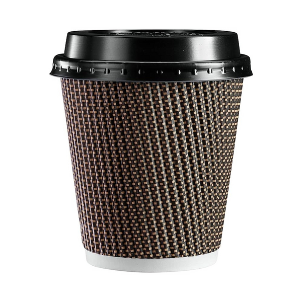 Insulated Paper Coffee Cups - Ripple Wall - Light Pink - 16 oz - 500ct Box - Matching Lids Sold separately: RWA0360B, RWA0360W, RWA0328LG, RWA0328GR