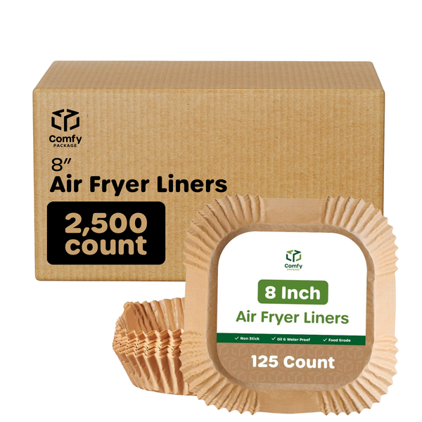 Air Fryer Liners 8 Inch 30/100 Pcs, Square Disposable Paper Liners