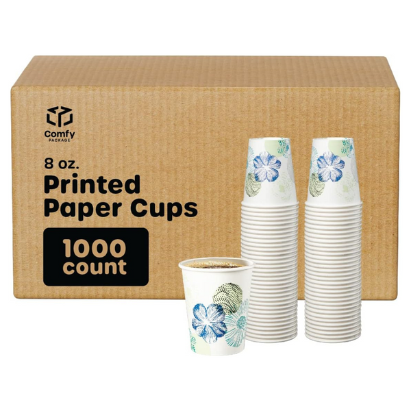 8 oz. Paper Hot Cups (Print) 1,000/Case