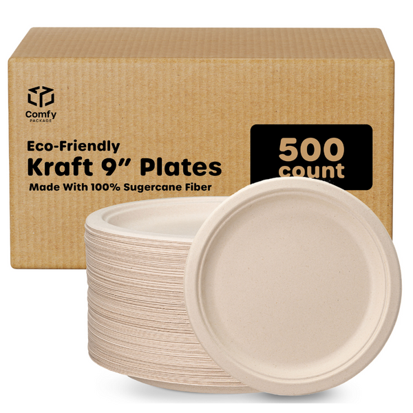 100% Compostable Paper Plates [7 in.] - Clean Water Mill