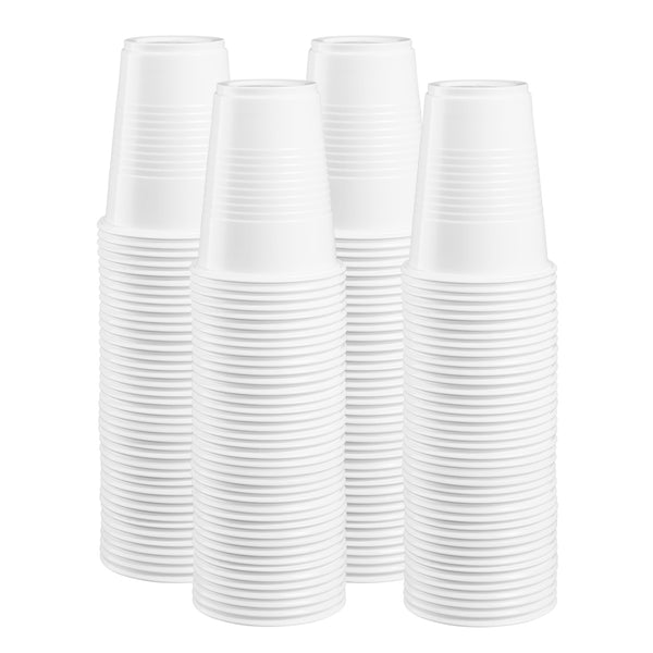 White or Clear Plastic 7oz Disposable Cups 180ml Vending Style