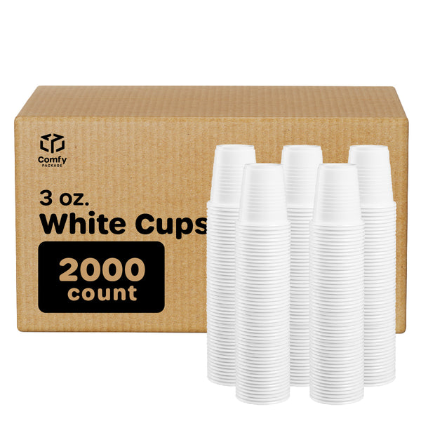 100pcs HIgh quality 90ml 3oz white disposable coffee cup small