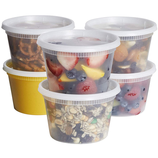 DuraHome Food Storage Containers with Lids 8oz, 16oz, 32oz Freezer