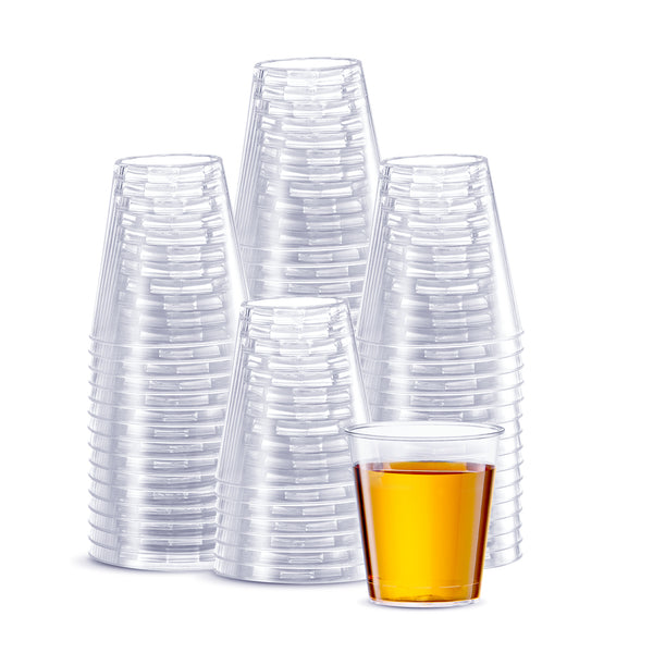 10 Oz Clear Hard Plastic Tumbler Round Party Cups 20 Pack – Posh