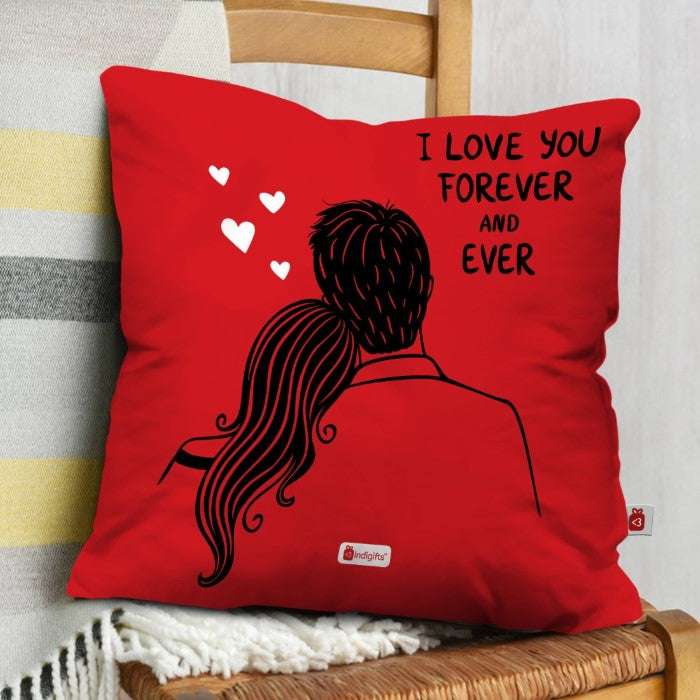 I Love You Forever Ever Cushion Cover Indigifts