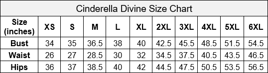 Cinderella Divine Size Chart #11