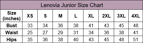 Lenovia Junior Dress Size Chart