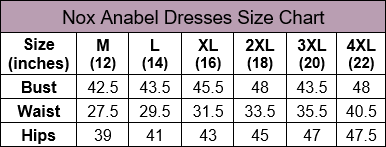 Nox Anabel Size Chart