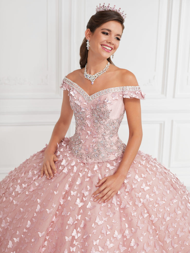 pink glitter quinceanera dresses