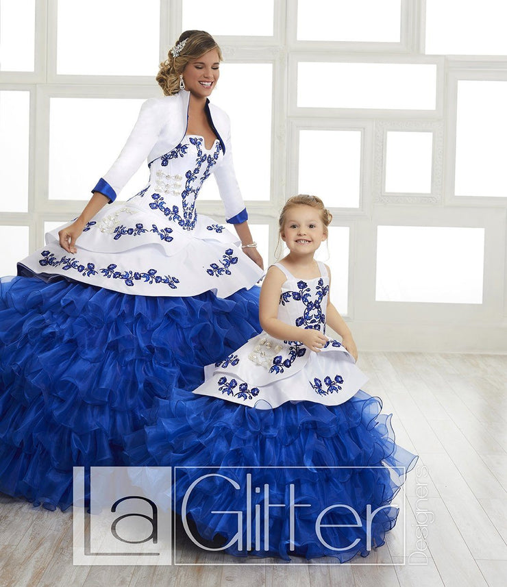 Charro Quince Dresses 4 Piece Ruffled Charro  Dress  by House of Wu LA Glitter 