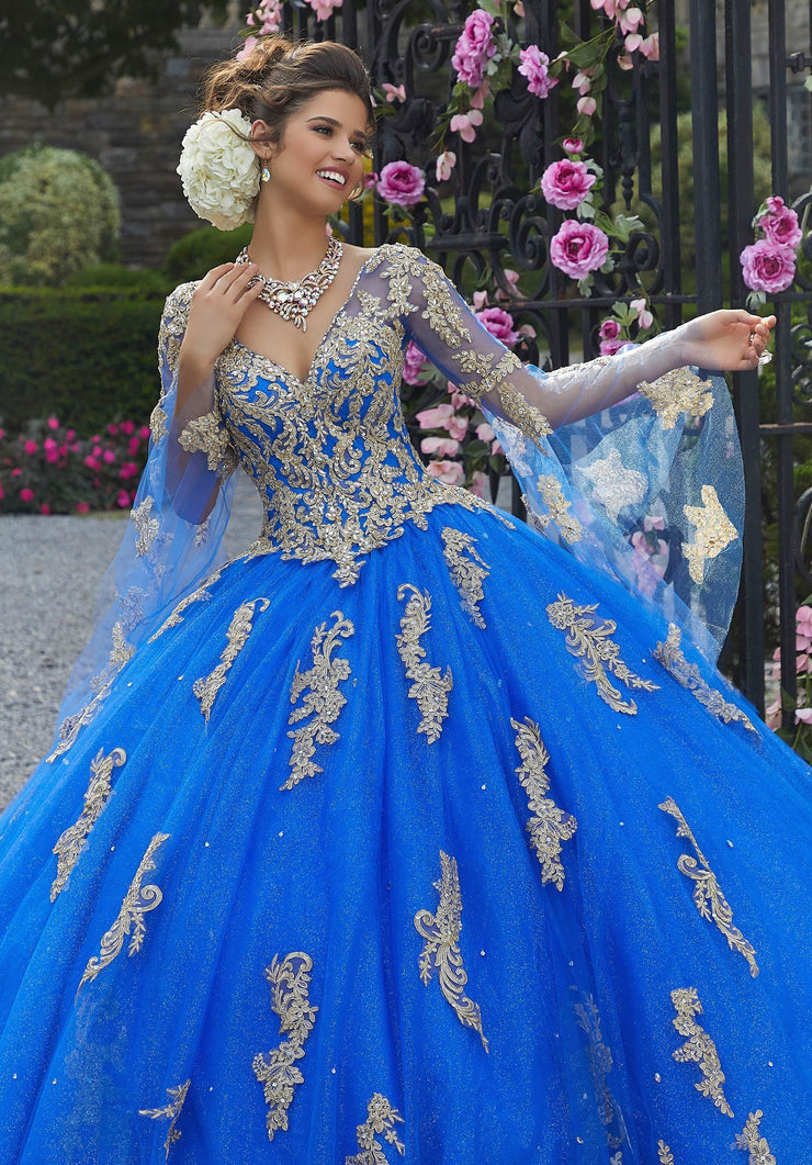 navy blue and gold quince dress