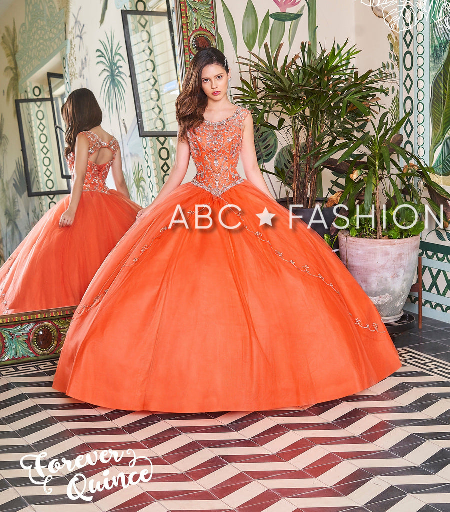 orange quinceanera dresses