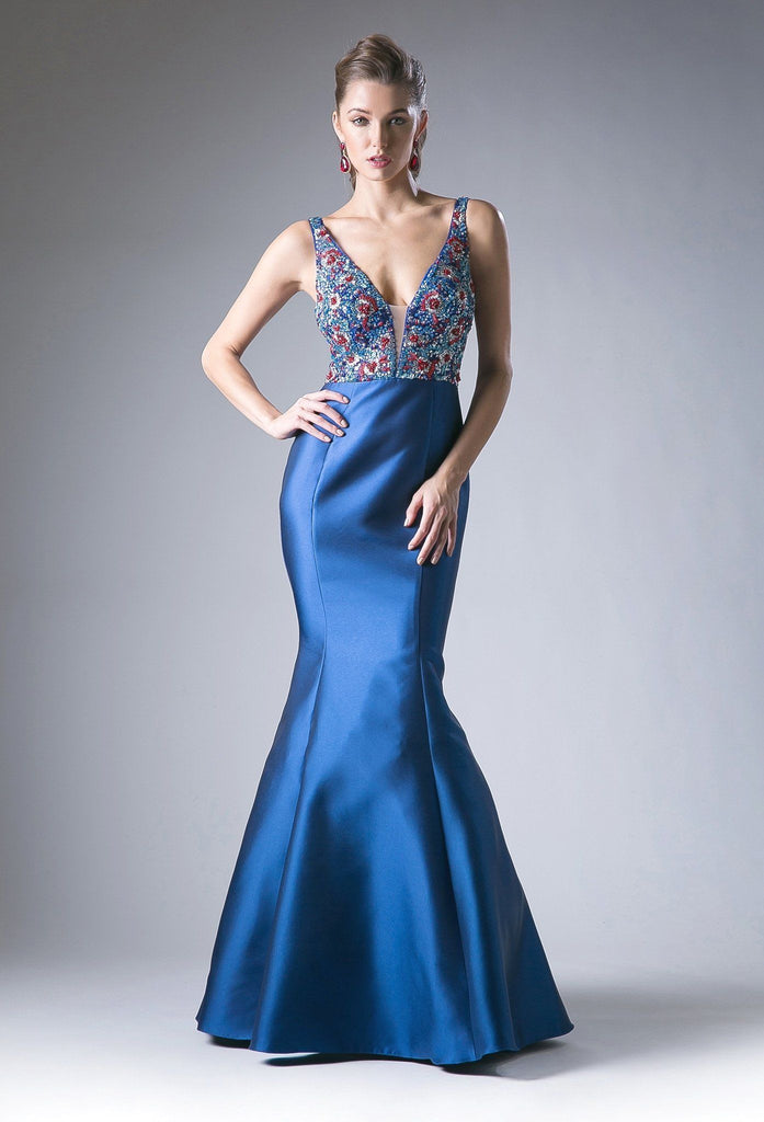 Beaded Mikado Mermaid Gown by Cinderella Divine 13108 – ABC Fashion