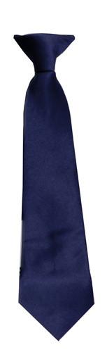  Vesuvio Napoli Boy's CLIP-ON NeckTie Solid NAVY BLUE