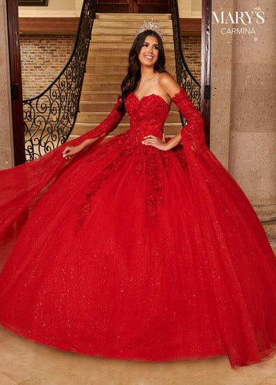 Marys Bridal MQ1099 Red Quince Dress  Navy Quince Dress — Danielly's  Boutique