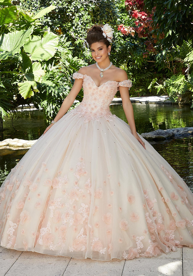 quinceanera dresses with flowers