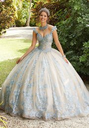 Floral Embroidered Quinceanera Dress by Mori Lee Vizcaya 89295