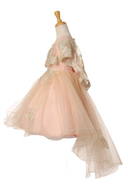 Girls High Low Cape Dress by Cinderella Couture 9121
