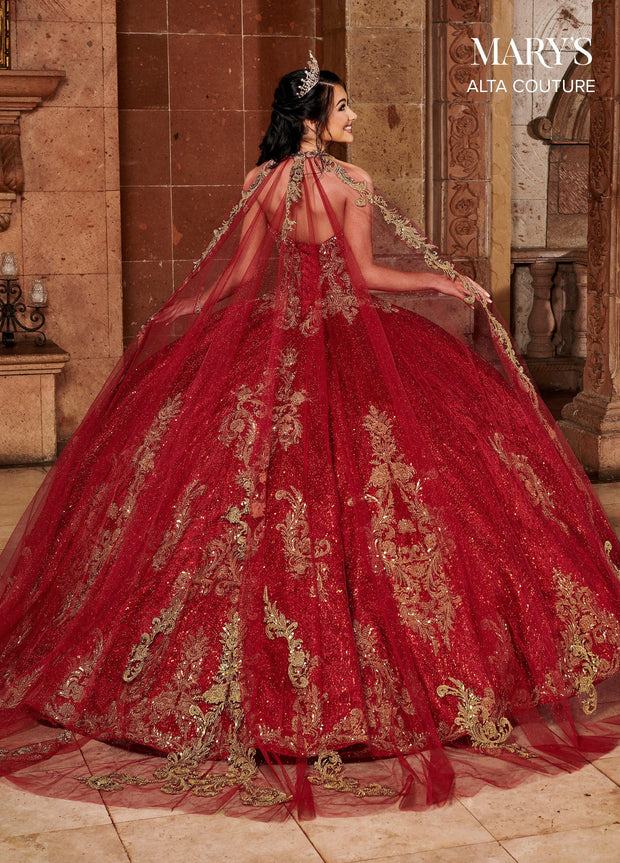 Glitter Cape Quinceanera Dress by Alta Couture MQ3073 – ABC Fashion