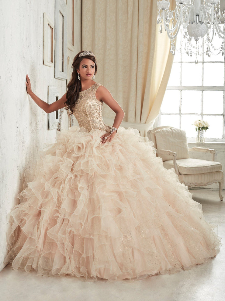 champagne gold quinceanera dresses