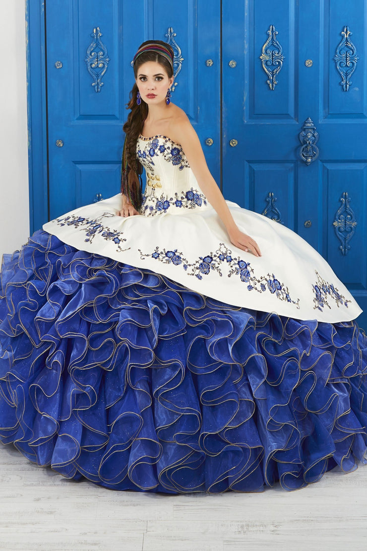 royal blue charro dress