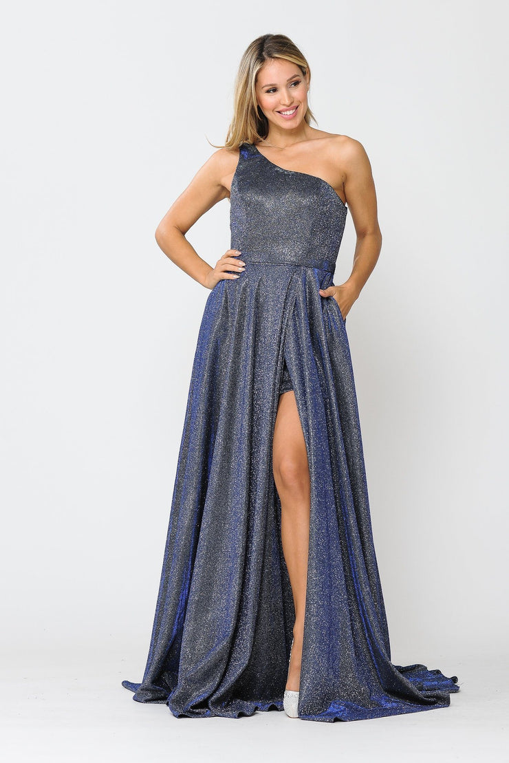 glitter one shoulder dress