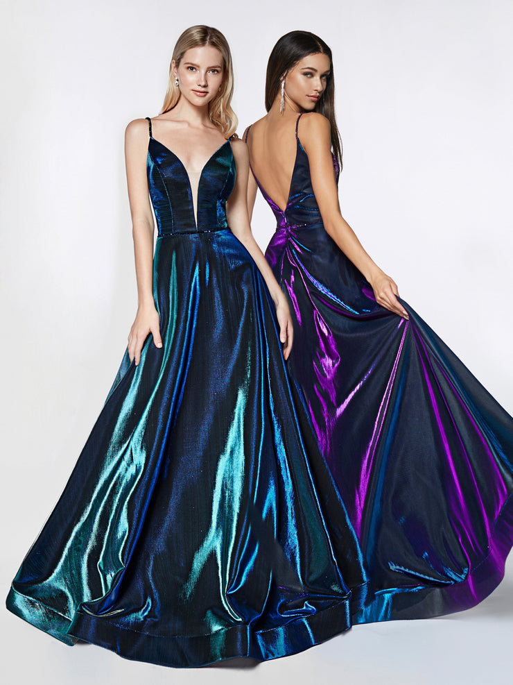 iridescent evening gown