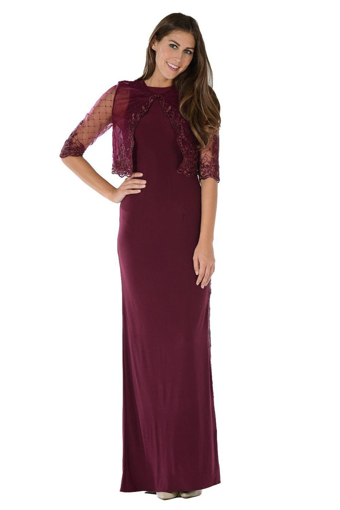 long plum dress