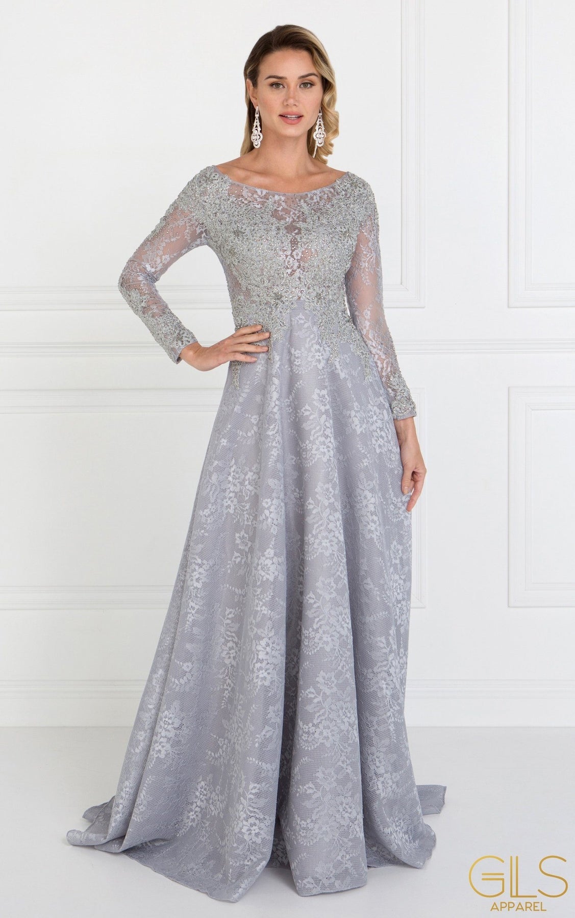 long-silver-lace-dress-with-lace-sleeves-by-elizabeth-k-gl1537-abc-fashion