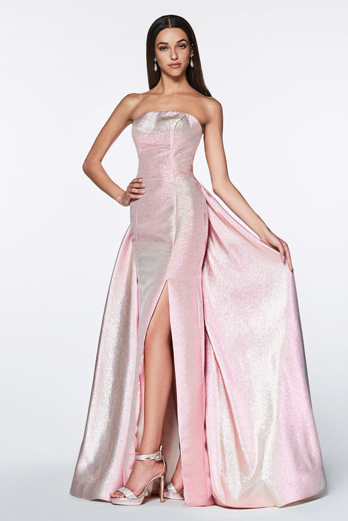 long pink glitter dress