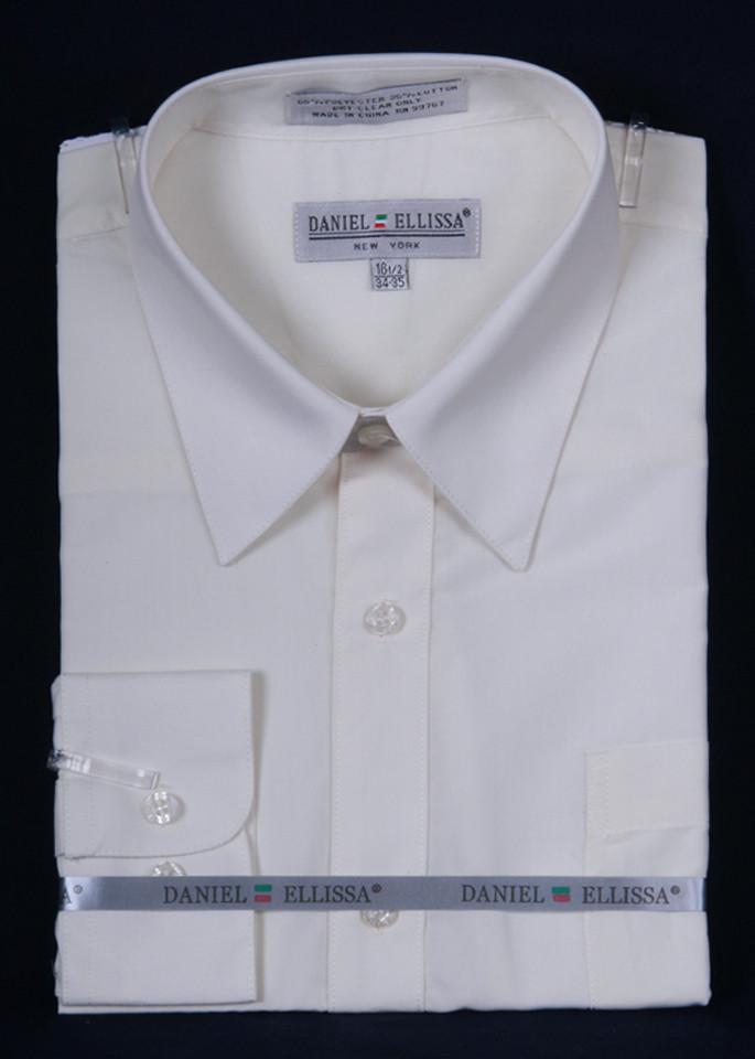 Men's Ivory Long Sleeve Dress Shirt – ABC Fashion