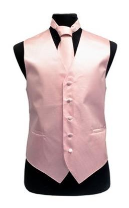 Hot Pink Satin Criss Cross Vest