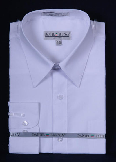 Men's White Long Sleeve Dress Shirt – ABC Fashion