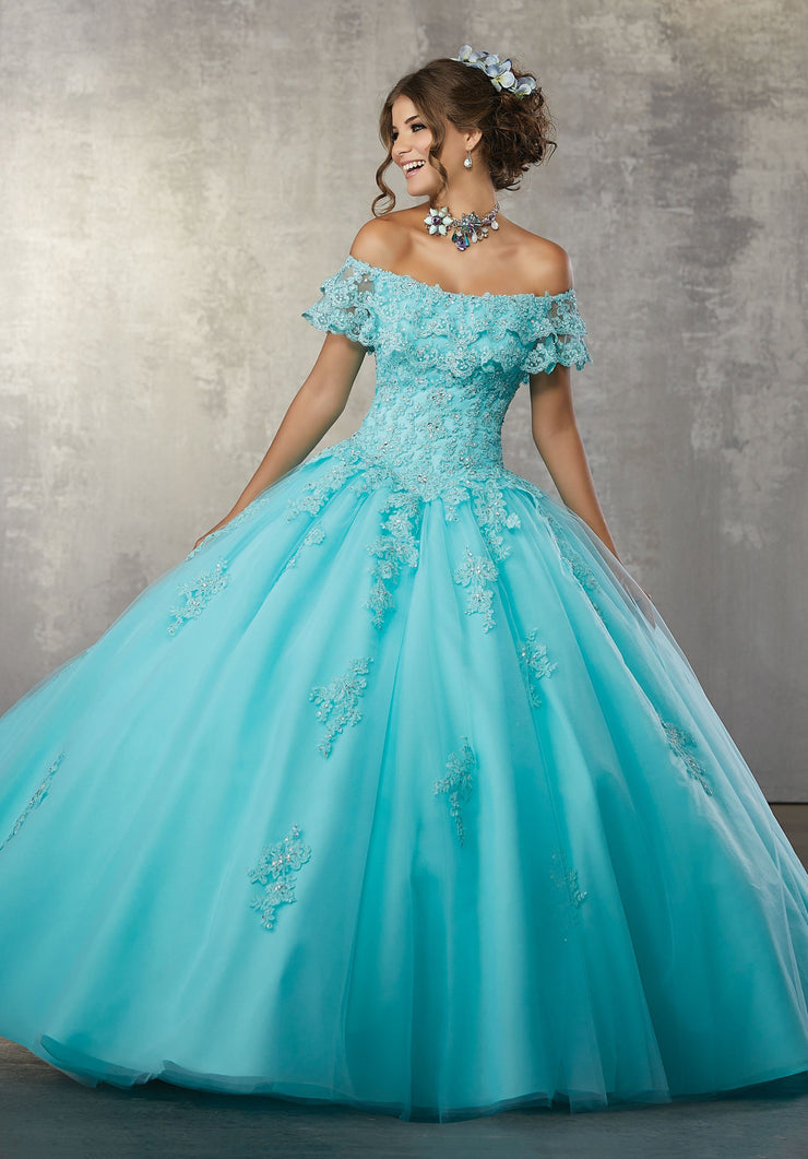 white off the shoulder quinceanera dresses