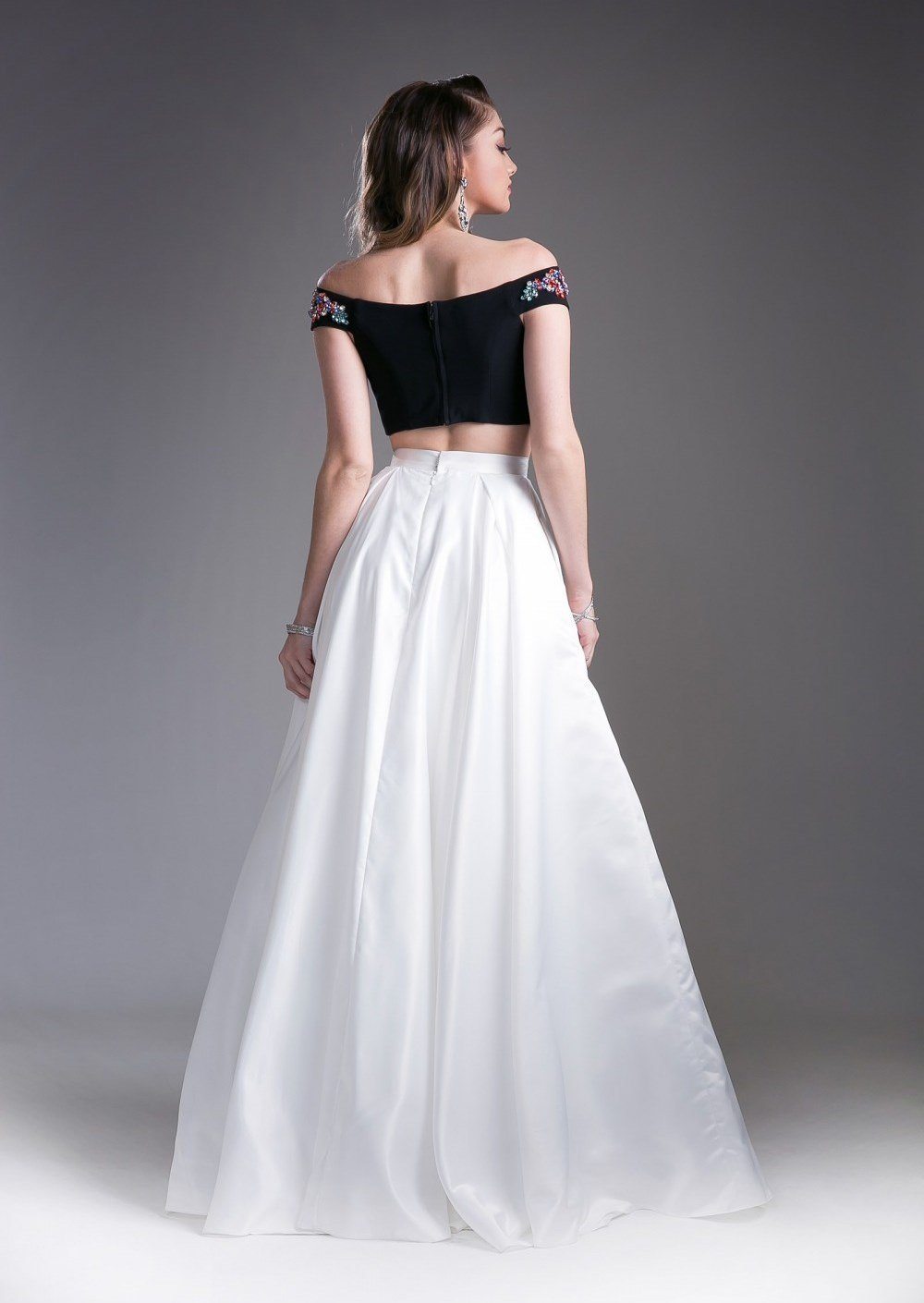 Long Off Shoulder Two-Piece Dress by Cinderella Divine CA316 – ABC Fashion
