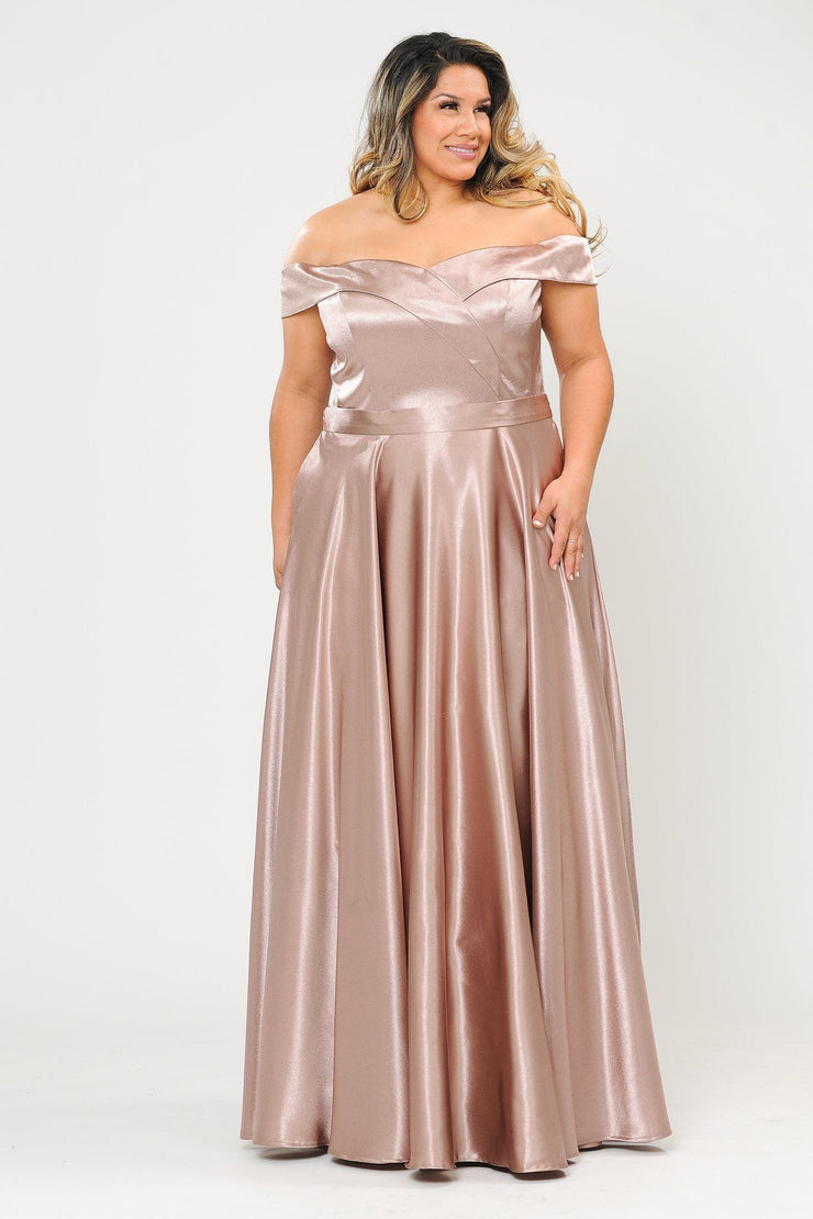 plus size pink satin dress