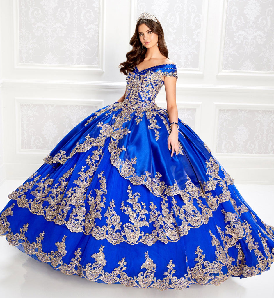 blue and gold charro dress