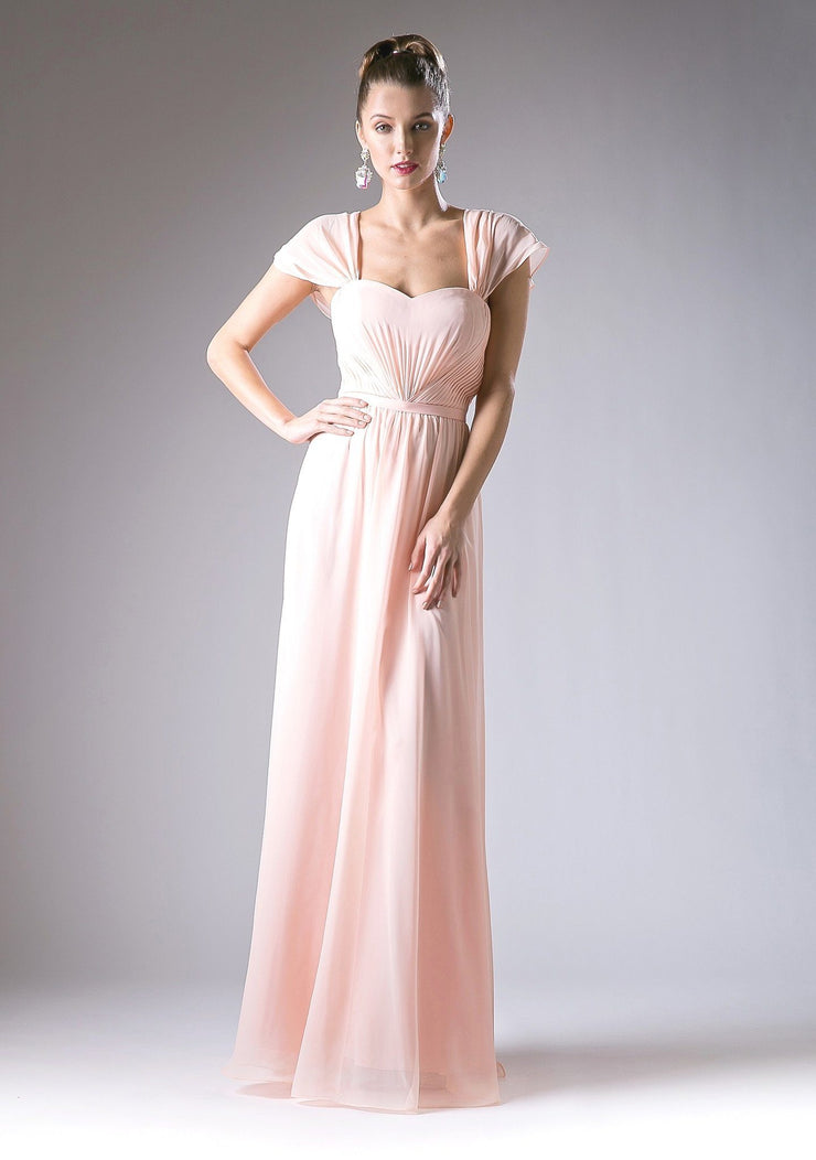 Ruched Formal Cape Dress by Cinderella Divine CH532 – ABC Fashion