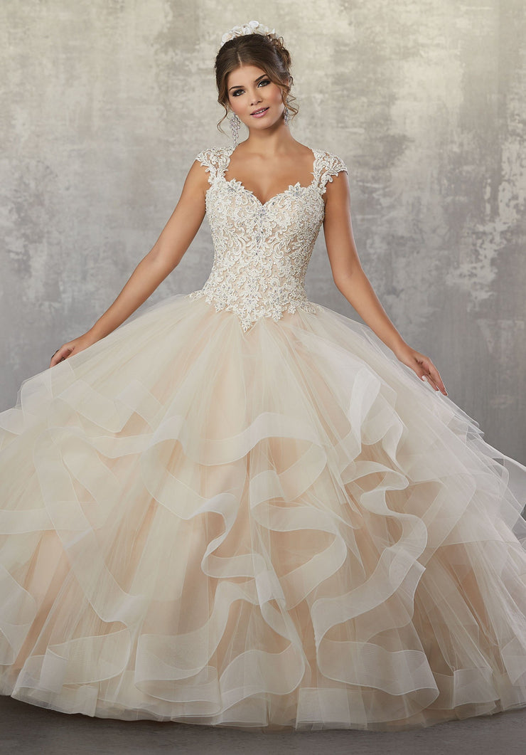 champagne quince dress