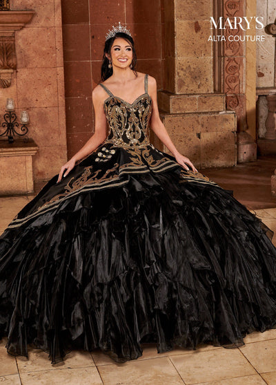 pink and black quinceanera dresses