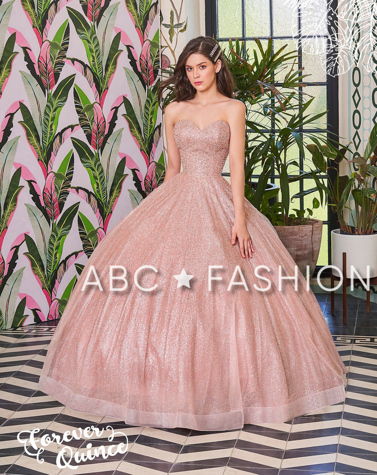 rose gold pink quinceanera dresses