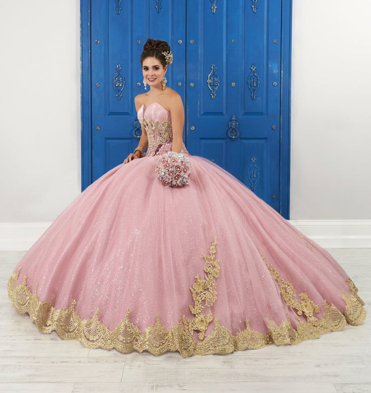 dusty rose quinceanera dress