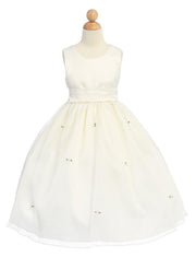 White Flower Girl Dresses with Lilac Sash/Flowers-Girls Formal Dresses-ABC Fashion